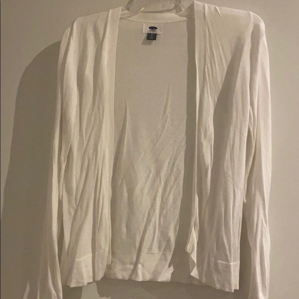 White cardigan